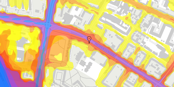 Trafikstøjkort på Frederikssundsvej 81A, 2400 København NV