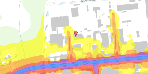 Trafikstøjkort på Fabriksparken 50, 2600 Glostrup