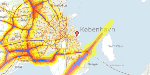 Trafikstøjkort på Ved Amagerbanen 17, 2300 København S