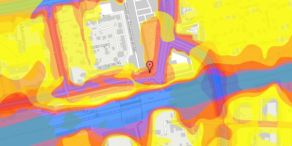 Trafikstøjkort på Glostrup Shoppingcenter 98, 2600 Glostrup