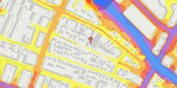 Trafikstøjkort på Dronning Olgas Vej 18B, 2000 Frederiksberg