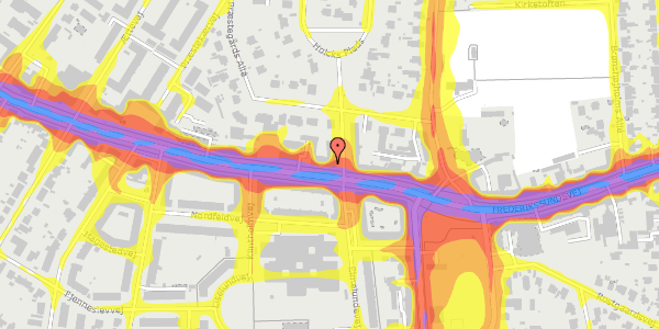 Trafikstøjkort på Frederikssundsvej 166, st. mf, 2700 Brønshøj