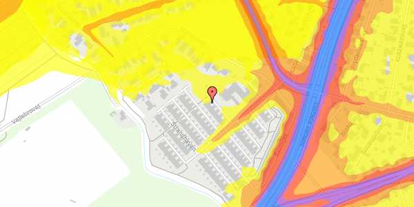 Trafikstøjkort på Strandhaven 80, 2665 Vallensbæk Strand