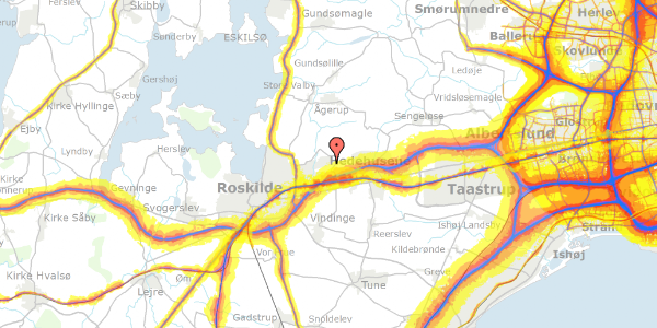 Trafikstøjkort på Stormandshøjen 15, 4000 Roskilde