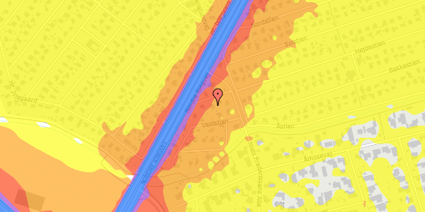 Trafikstøjkort på Veststien 12, 2610 Rødovre