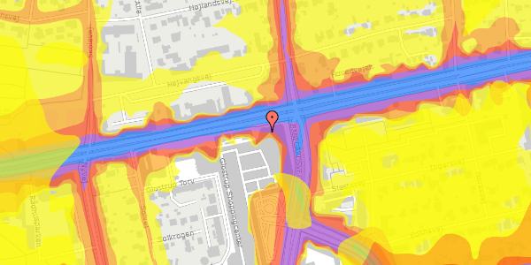 Trafikstøjkort på Glostrup Shoppingcenter 104, 1. , 2600 Glostrup