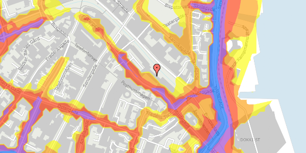 Trafikstøjkort på Åboulevarden 21, st. , 8000 Aarhus C