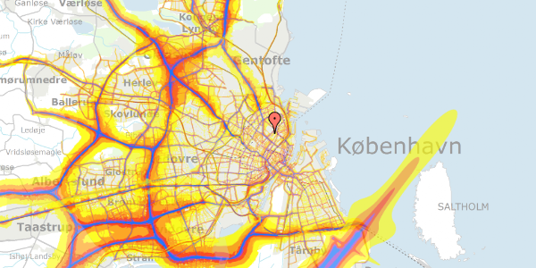 Trafikstøjkort på Inge Lehmanns Vej 5, 6. , 2100 København Ø