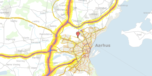 Trafikstøjkort på Haveforeningen Marienlyst 26, 8200 Aarhus N