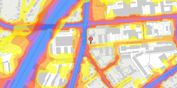 Trafikstøjkort på Ørstedsgade 41, 3. tv, 5000 Odense C