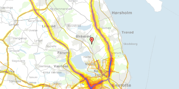 Trafikstøjkort på Kongevejen 509, . 2, 2840 Holte