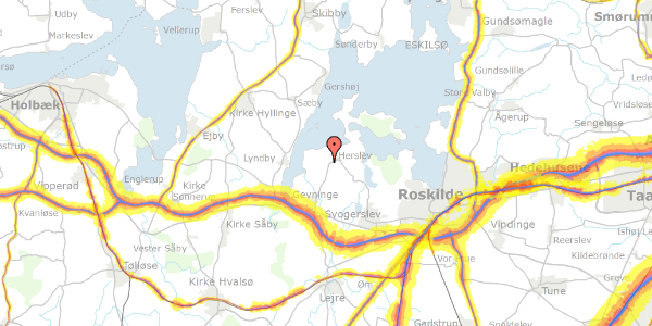 Trafikstøjkort på Herslevvej 43C, 4000 Roskilde