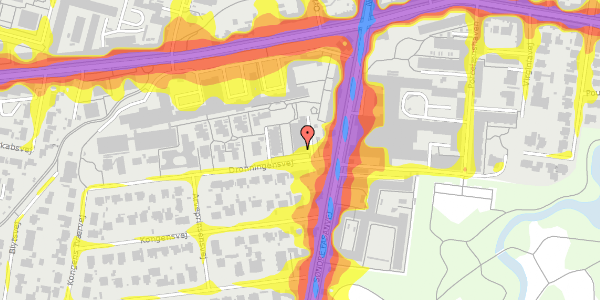 Trafikstøjkort på Dronningensvej 4, 2000 Frederiksberg