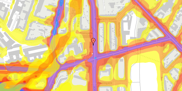 Trafikstøjkort på Lundtoftegade 87, kl. 5, 2200 København N