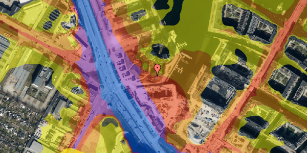 Trafikstøjkort på Frederikskaj 2D, 2450 København SV