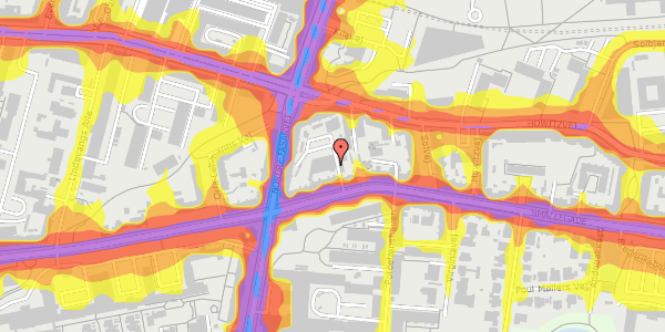 Trafikstøjkort på Smallegade 52E, 1. , 2000 Frederiksberg