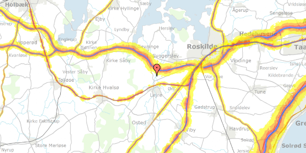 Trafikstøjkort på Orehøjvej 4, 4320 Lejre