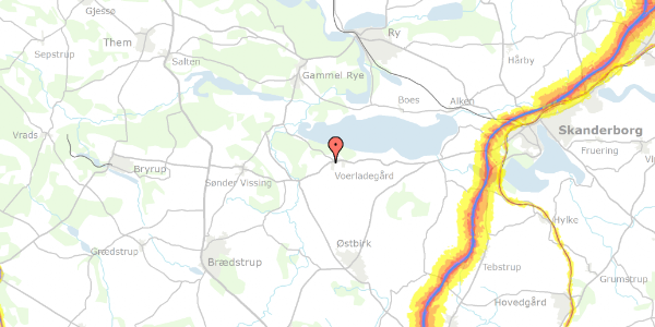 Trafikstøjkort på Holmedal 35, . 3, 8660 Skanderborg