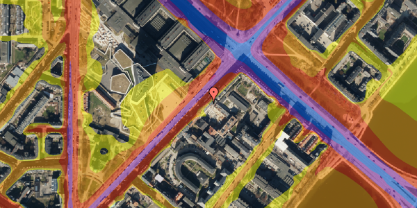 Trafikstøjkort på Blegdamsvej 32, 2200 København N