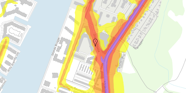 Trafikstøjkort på Drechselsgade 8A, 1. tv, 2300 København S