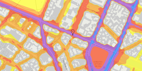 Trafikstøjkort på Gothersgade 21B, 4. , 1123 København K