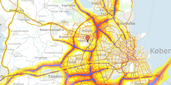 Trafikstøjkort på Valkyriensvej 15, 2740 Skovlunde