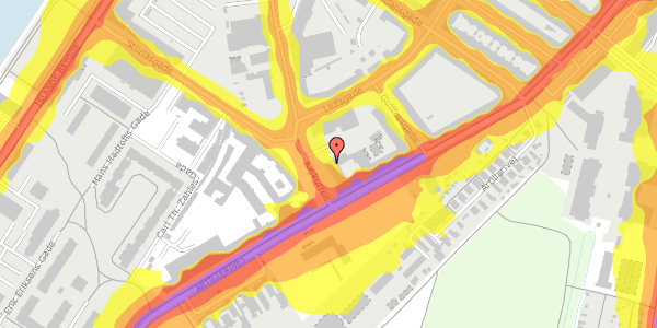 Trafikstøjkort på Kigkurren 3, kl. , 2300 København S