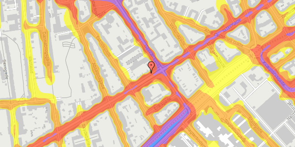 Trafikstøjkort på Istedgade 42, 1650 København V