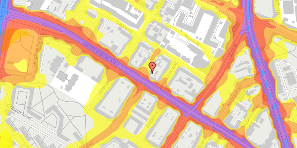 Trafikstøjkort på Frederikssundsvej 68B, 5. tv, 2400 København NV