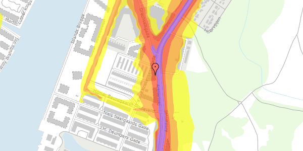 Trafikstøjkort på Knud Kristensens Gade 6, 7. th, 2300 København S