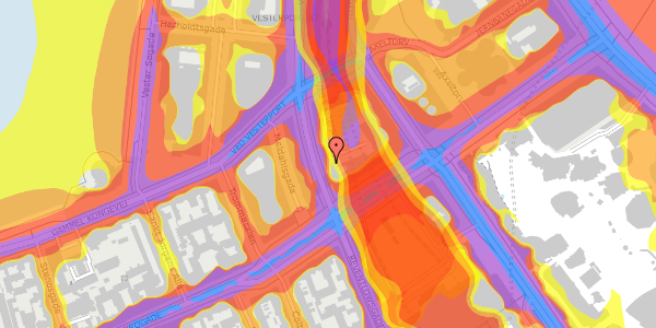 Trafikstøjkort på Vester Farimagsgade 4, 3. , 1606 København V