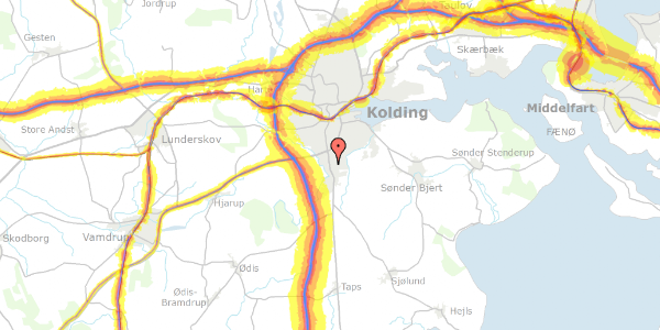 Trafikstøjkort på Vonsildvej 21, 6000 Kolding