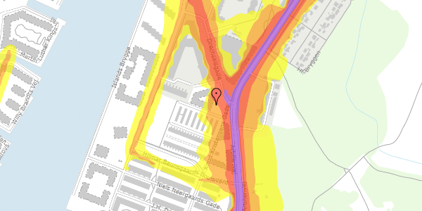 Trafikstøjkort på Drechselsgade 18, 4. th, 2300 København S