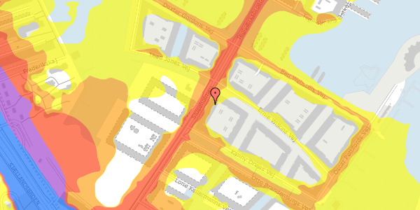 Trafikstøjkort på Sluseholmen 24, 2. th, 2450 København SV