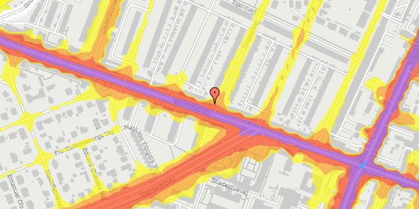 Trafikstøjkort på Godthåbsvej 110, 2000 Frederiksberg