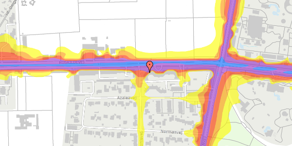 Trafikstøjkort på Roskildevej 41, 3. , 2000 Frederiksberg