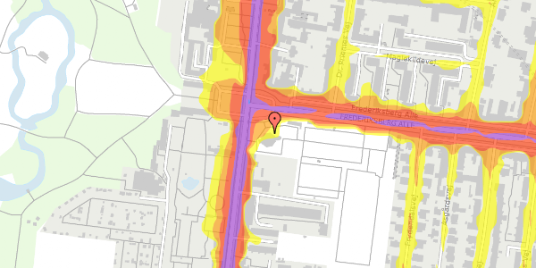 Trafikstøjkort på Frederiksberg Alle 71, st. , 1820 Frederiksberg C