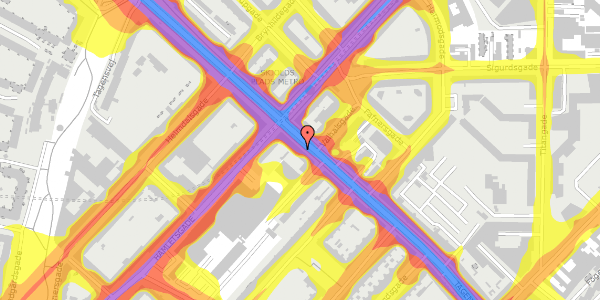 Trafikstøjkort på Tagensvej 87, 3. , 2200 København N