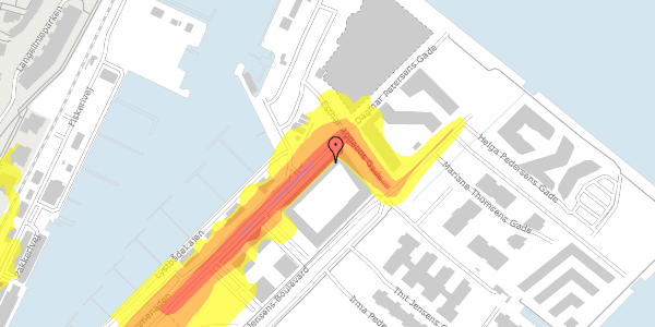 Trafikstøjkort på Dagmar Petersens Gade 78, 3. th, 8000 Aarhus C