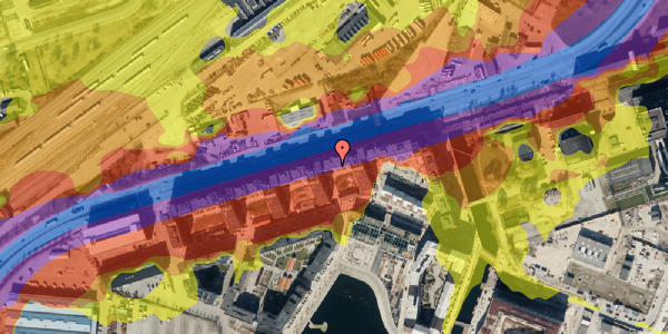 Trafikstøjkort på Pladehals Allé 39, 3. th, 2450 København SV