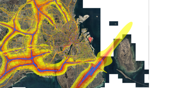 Trafikstøjkort på Amager Strandvej 58F, 2. 3, 2300 København S