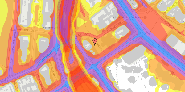 Trafikstøjkort på Axeltorv 1, 4. , 1609 København V