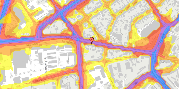 Trafikstøjkort på Vesterbro 110, 5000 Odense C