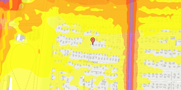 Trafikstøjkort på Hf. Stjernelund 74, 2770 Kastrup