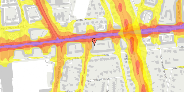 Trafikstøjkort på Marielystvej 3, 4. tv, 2000 Frederiksberg