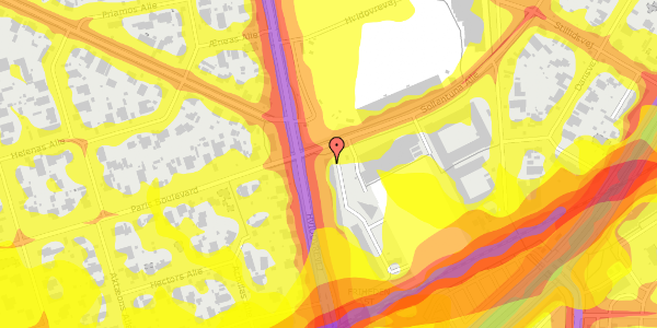 Trafikstøjkort på Hvidovrevej 315, 2650 Hvidovre