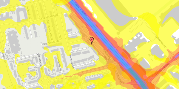 Trafikstøjkort på Firkløverparken 3, 1. th, 2625 Vallensbæk