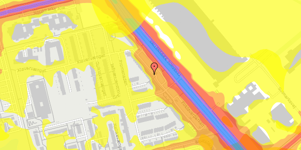 Trafikstøjkort på Firkløverparken 10, 3. 33, 2625 Vallensbæk
