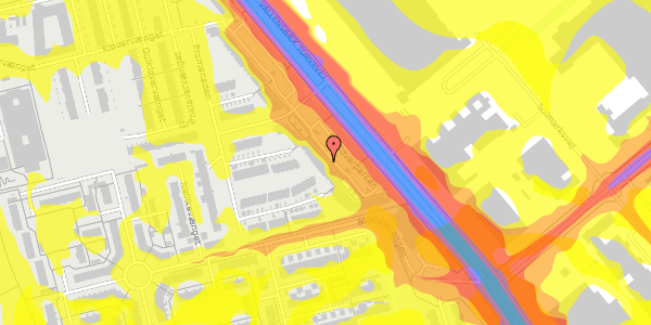 Trafikstøjkort på Firkløverparken 15, 2625 Vallensbæk