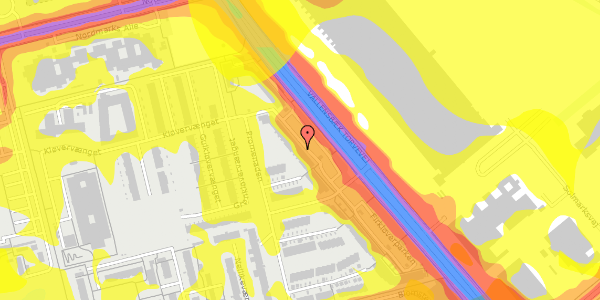 Trafikstøjkort på Firkløverparken 18, 2625 Vallensbæk
